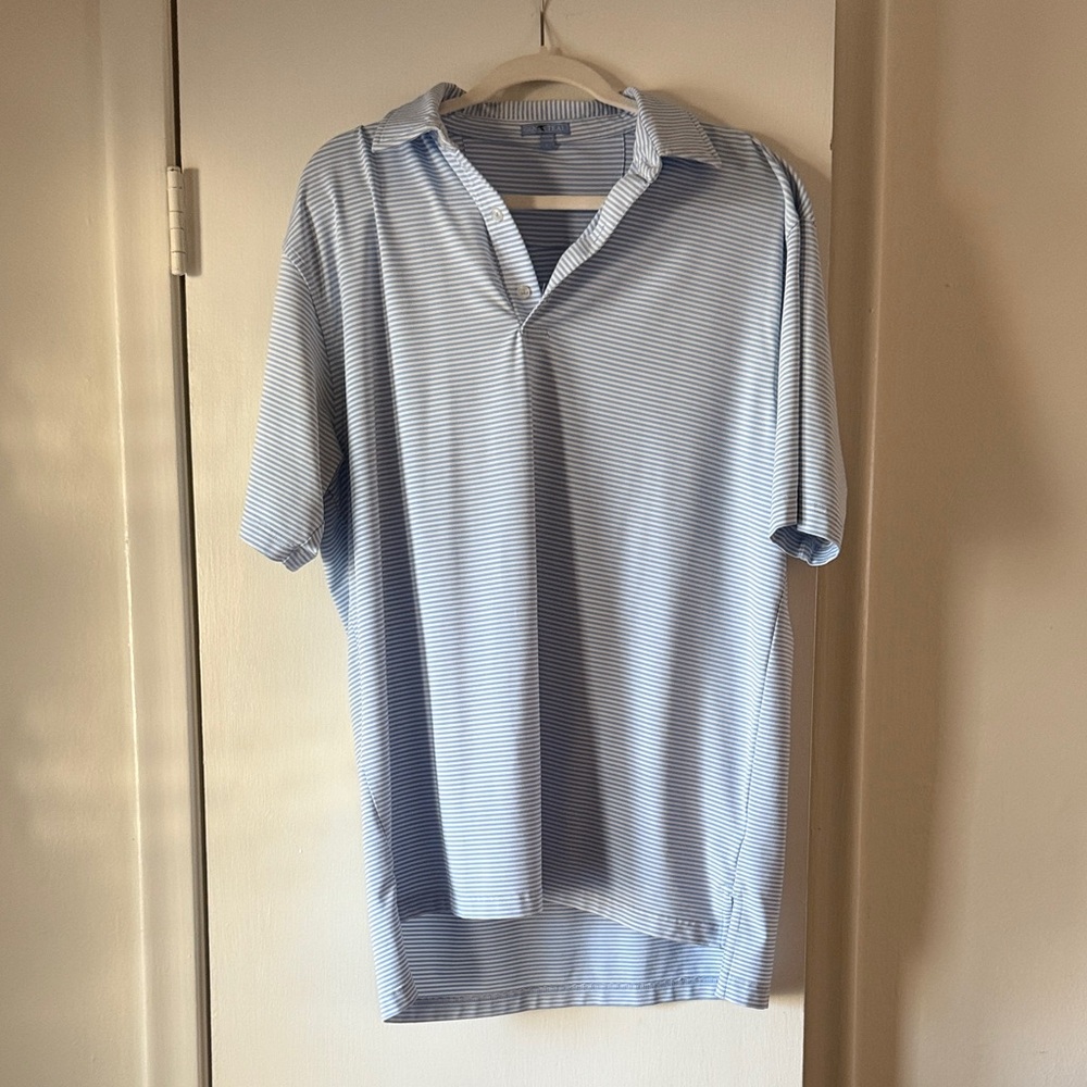 Classic Blue Striped Polo Shirt